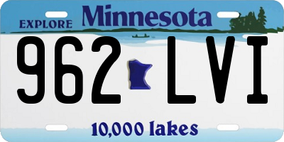 MN license plate 962LVI