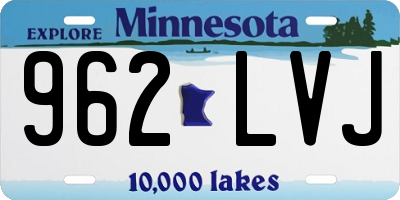 MN license plate 962LVJ
