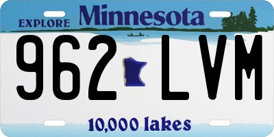 MN license plate 962LVM