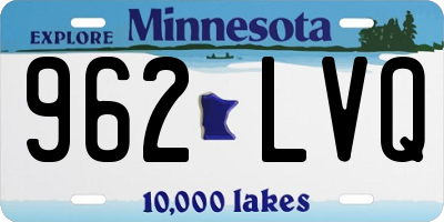 MN license plate 962LVQ