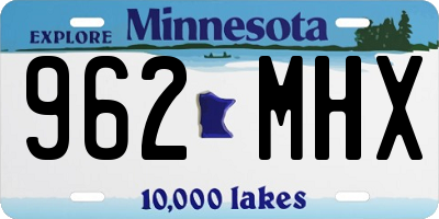 MN license plate 962MHX