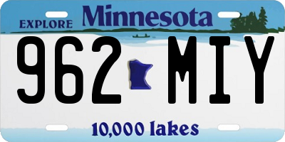 MN license plate 962MIY
