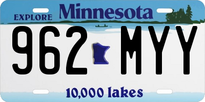 MN license plate 962MYY