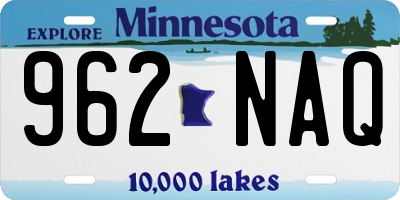 MN license plate 962NAQ