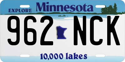 MN license plate 962NCK
