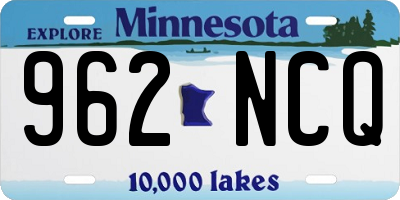 MN license plate 962NCQ