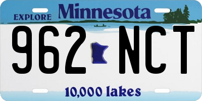 MN license plate 962NCT