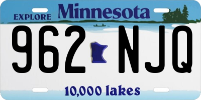 MN license plate 962NJQ