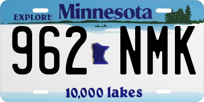 MN license plate 962NMK