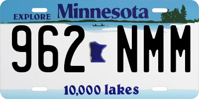 MN license plate 962NMM