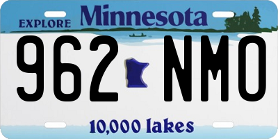MN license plate 962NMO