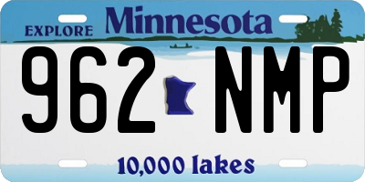 MN license plate 962NMP
