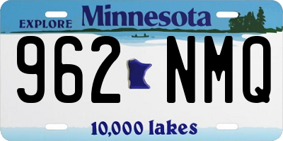 MN license plate 962NMQ