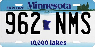 MN license plate 962NMS