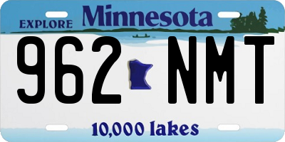 MN license plate 962NMT