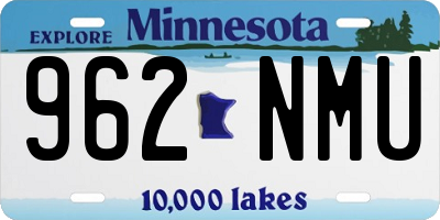 MN license plate 962NMU