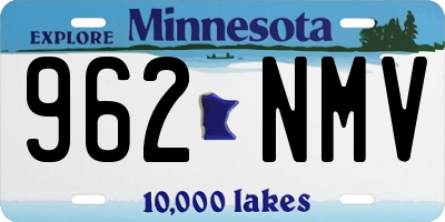 MN license plate 962NMV