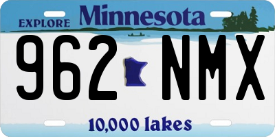 MN license plate 962NMX