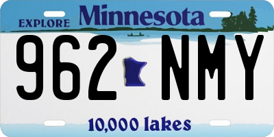 MN license plate 962NMY