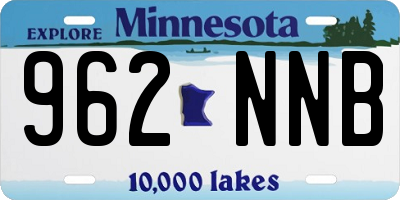 MN license plate 962NNB