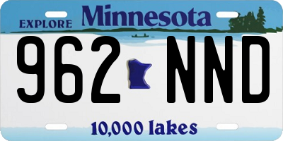 MN license plate 962NND