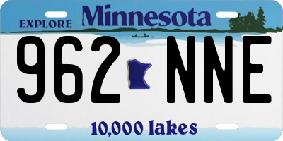MN license plate 962NNE