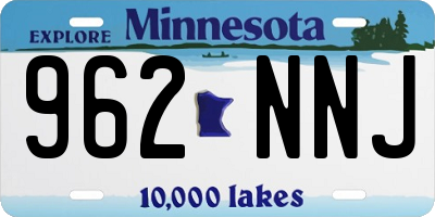 MN license plate 962NNJ