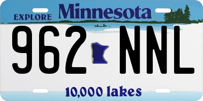 MN license plate 962NNL
