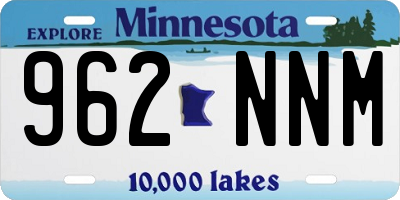 MN license plate 962NNM