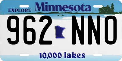 MN license plate 962NNO