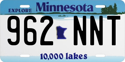 MN license plate 962NNT