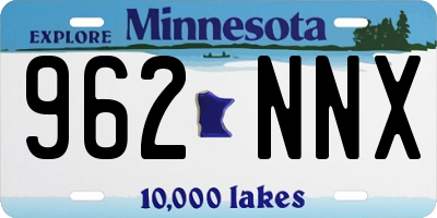 MN license plate 962NNX