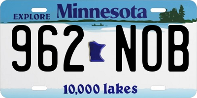 MN license plate 962NOB
