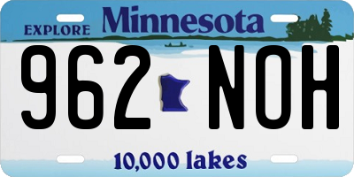 MN license plate 962NOH