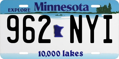 MN license plate 962NYI