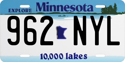 MN license plate 962NYL