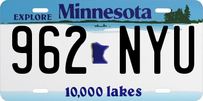 MN license plate 962NYU