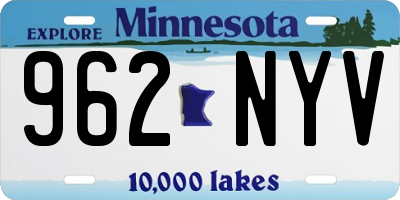 MN license plate 962NYV