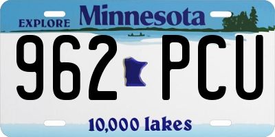 MN license plate 962PCU