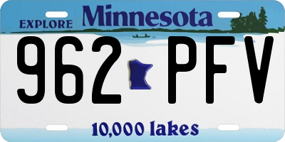 MN license plate 962PFV