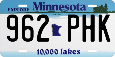 MN license plate 962PHK