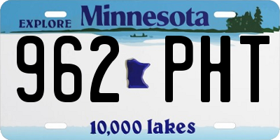 MN license plate 962PHT