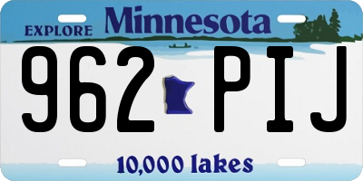 MN license plate 962PIJ