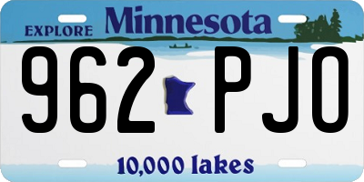MN license plate 962PJO
