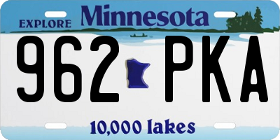 MN license plate 962PKA