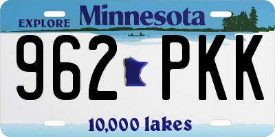 MN license plate 962PKK