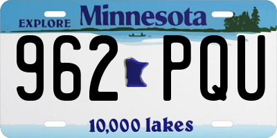 MN license plate 962PQU