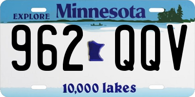 MN license plate 962QQV