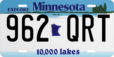 MN license plate 962QRT