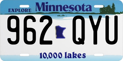 MN license plate 962QYU